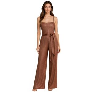 Free People Metallic Brown Jumpsuit